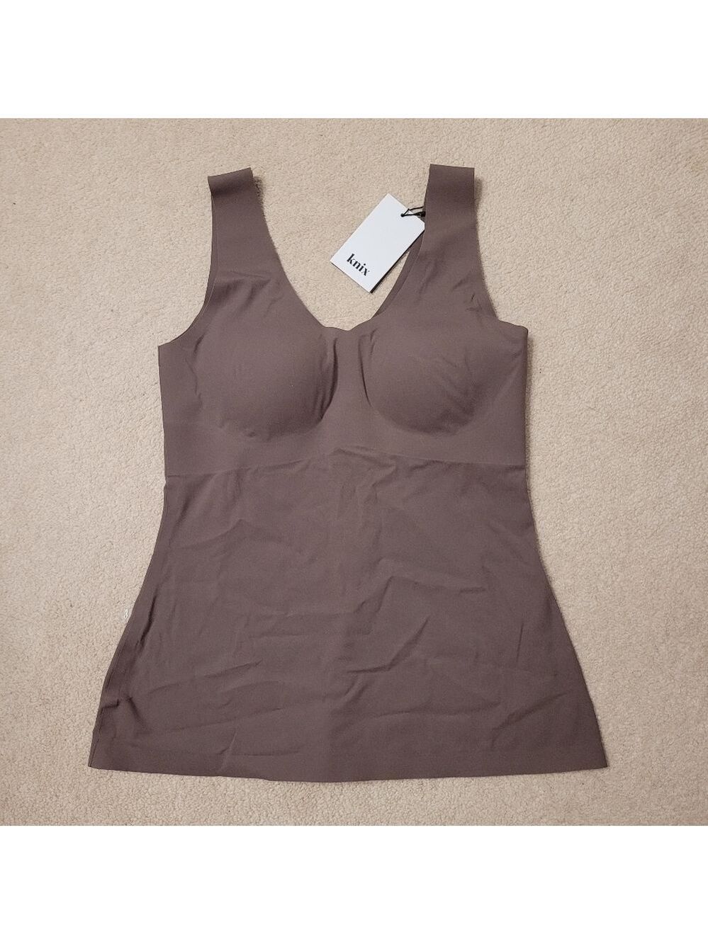 Knix NEW LuxeLift Evolution Tank size 10 Grey Truffle (brown) Shapewear - Picture 8 of 8